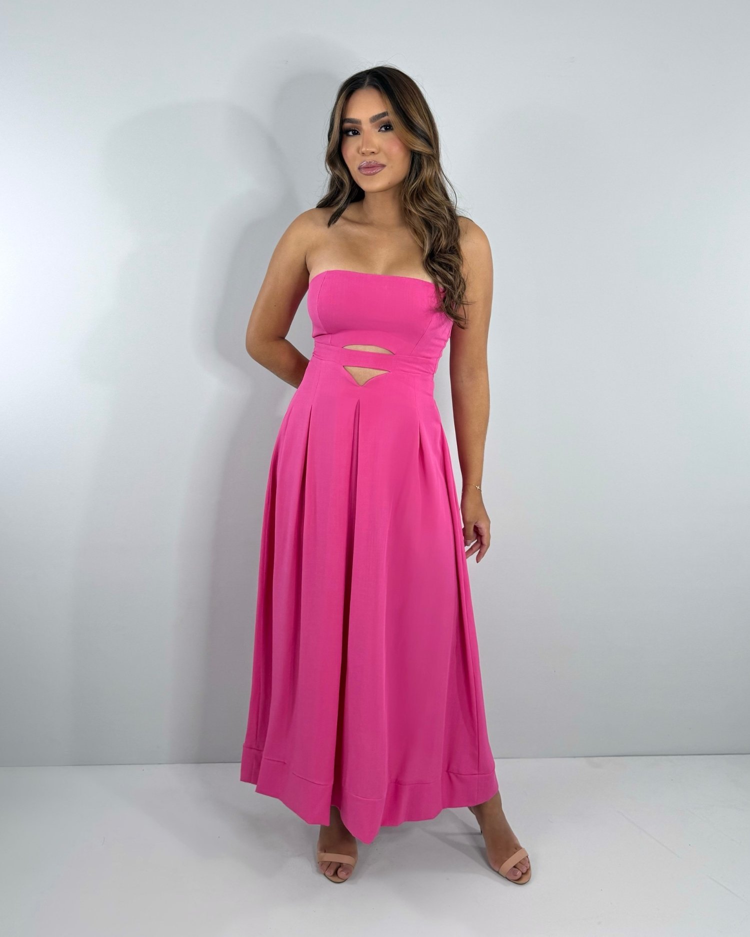 Vestido Maria Flor - Rosa Chiclete - Image 3