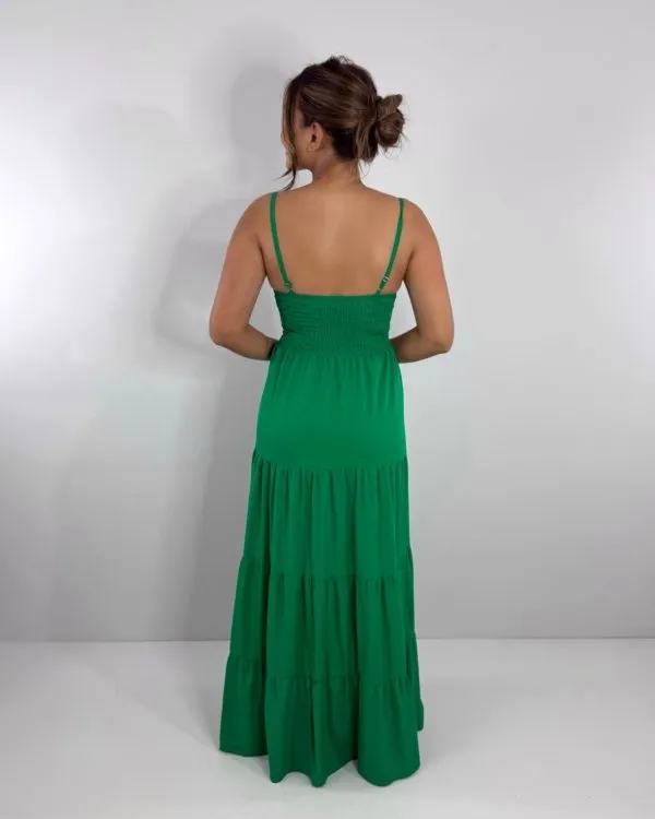 Vestido Cátia - Verde Bandeira