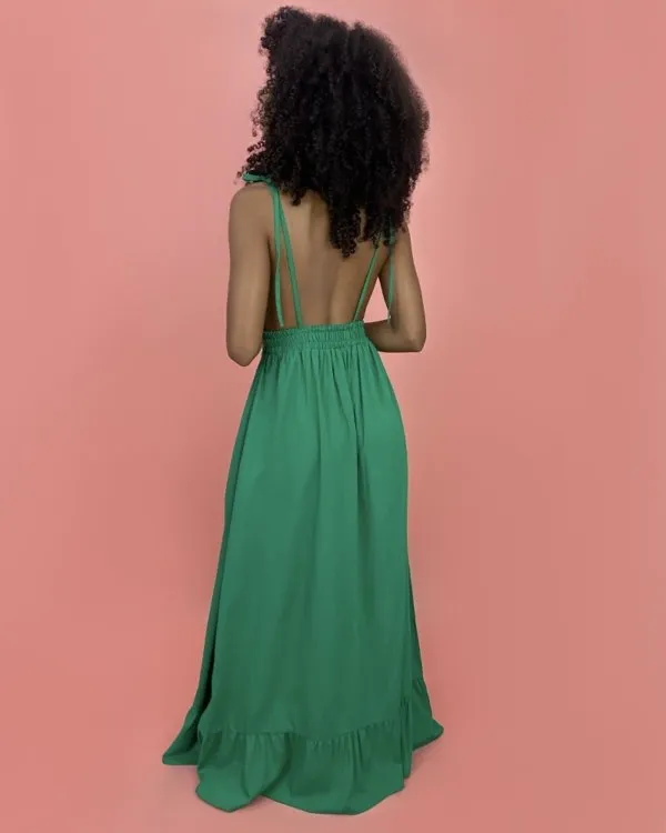 Vestido Valentina Longo - Verde Bandeira