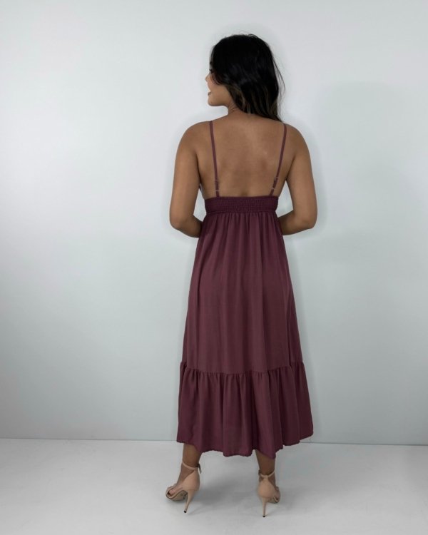 Vestido Beatriz - Marrom