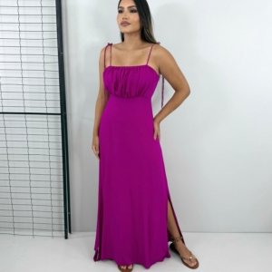 Vestido Drica Longo - Fúcsia - Image 1