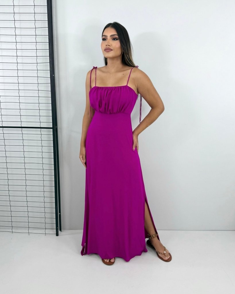 Vestido Drica Longo - Fúcsia