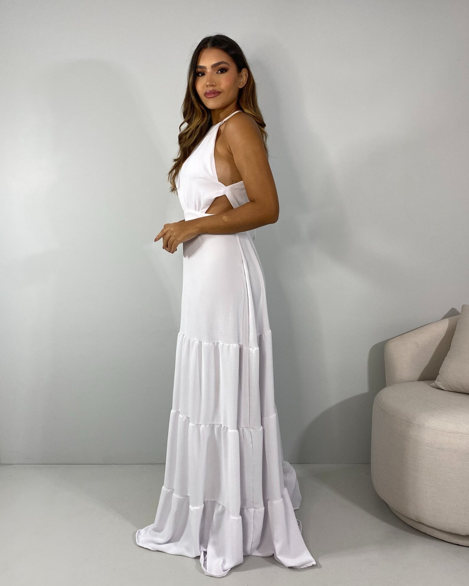 Vestido Estefane Longo - Branco - Image 2