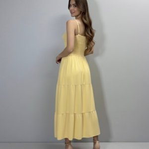 Vestido Jéssica Midi - Amarelo Claro - Image 5