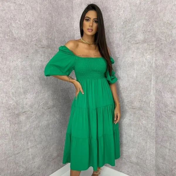 Vestido Juliana - Verde Bandeira
