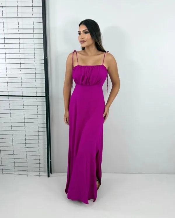 Vestido Drica Longo - Fúcsia