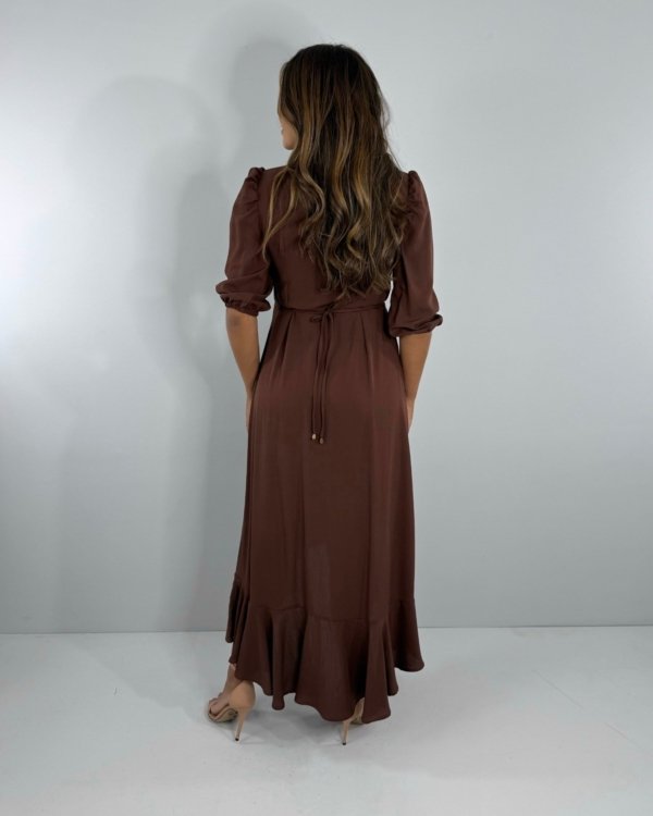 Vestido Berenice - Marrom