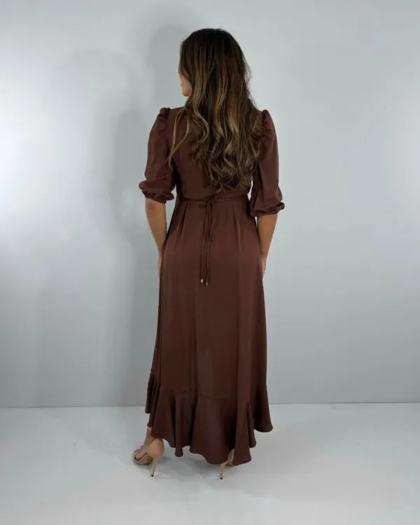 Vestido Berenice - Marrom