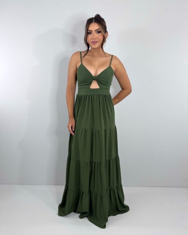 Vestido Cátia - Verde Militar
