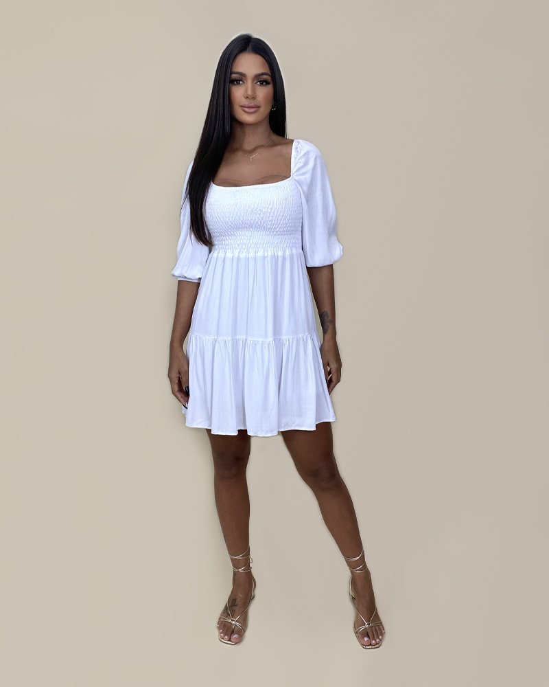 Vestido Juliana Curto - Branco