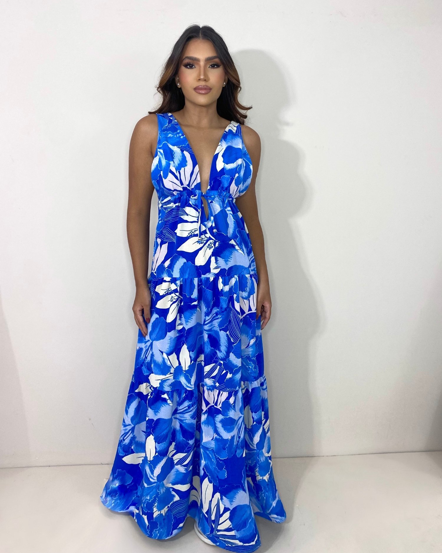 Vestido Ramona - Estampa Floral Azul - Image 2