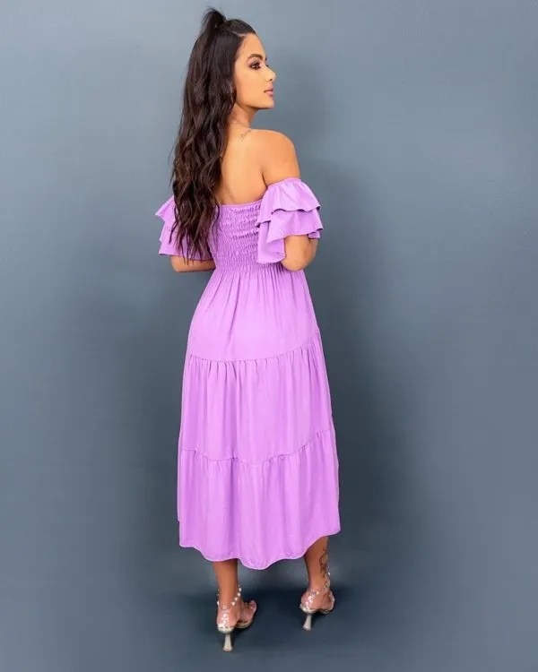 Vestido Ana Paula - Lilás