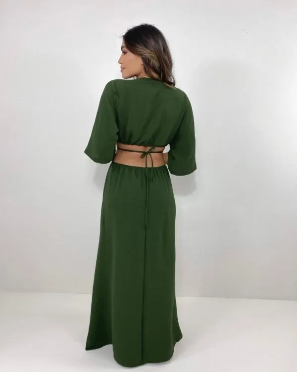 Vestido Cibele - Verde Militar