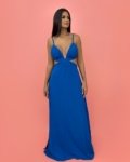 Vestido Flávia – Azul Petróleo