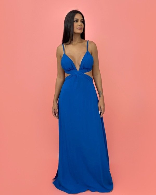 Vestido Flávia - Azul Petróleo