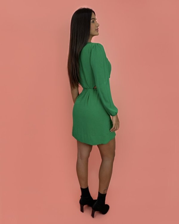 Vestido Luna em Duna - Verde Bandeira