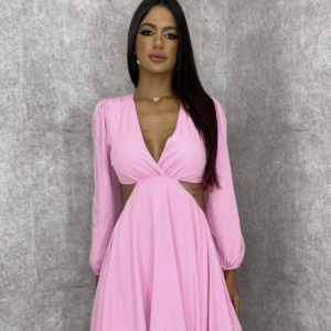 Vestido Leona - Rosa Bebê - Image 1