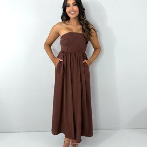 Vestido Perla - Marrom - Image 1