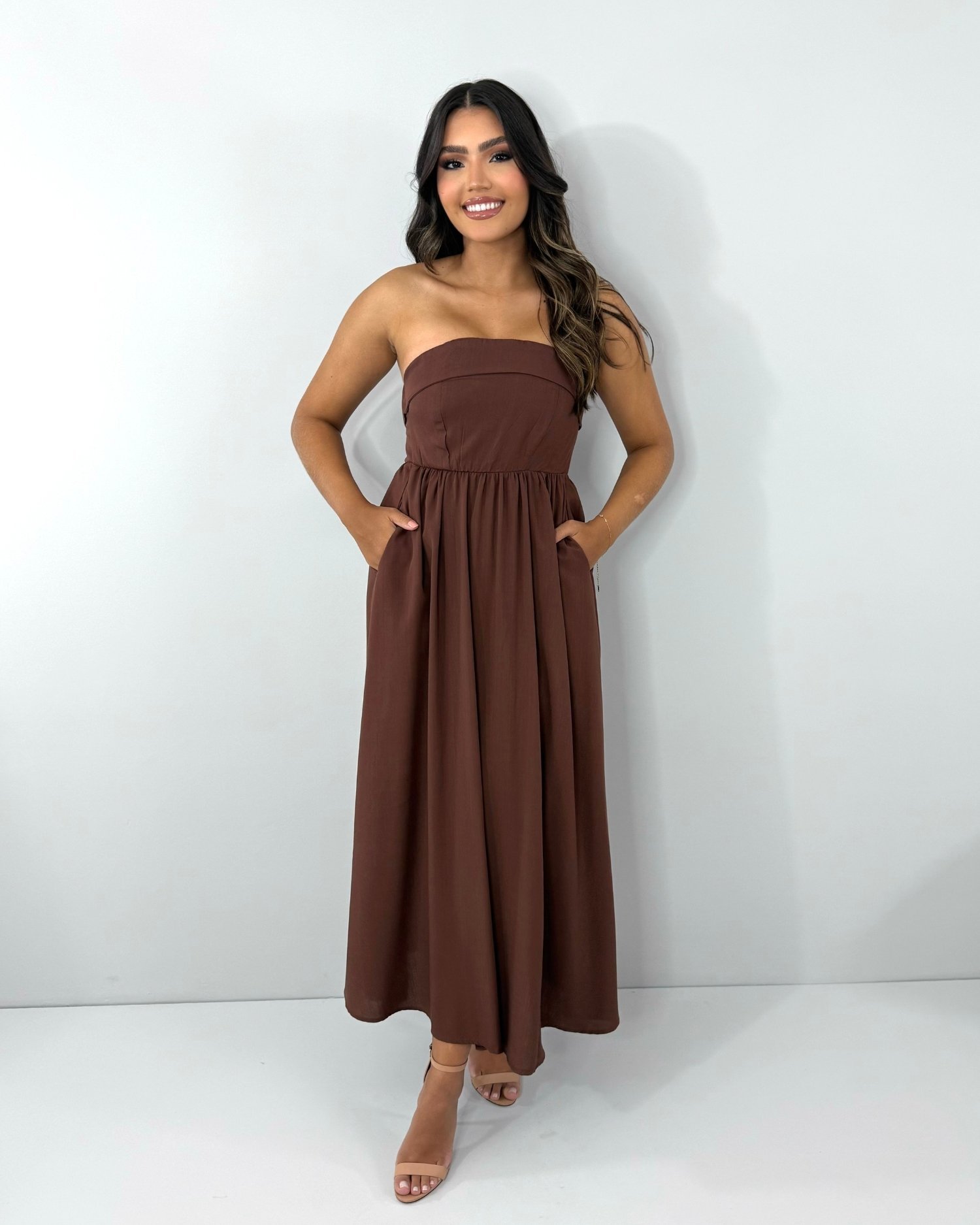 Vestido Perla - Marrom - Image 1