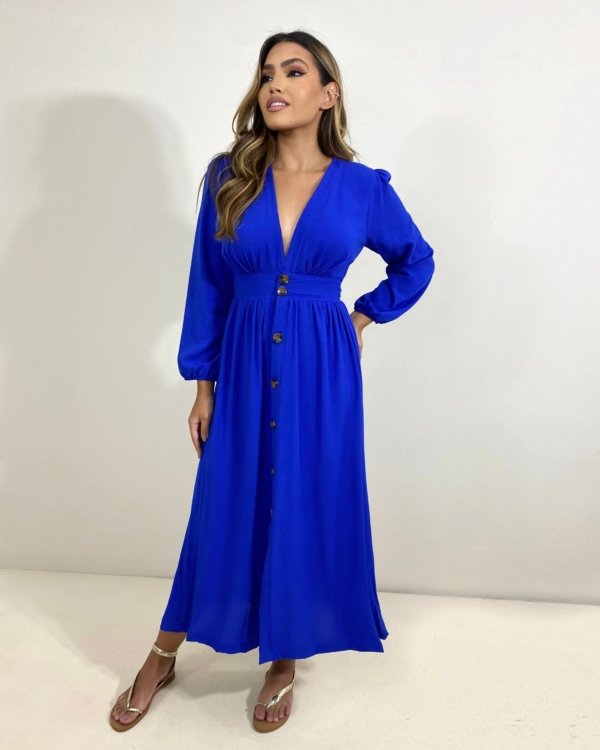 Vestido Clara - Azul Royal