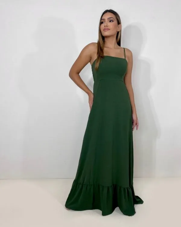 Vestido Amelie - Verde Militar