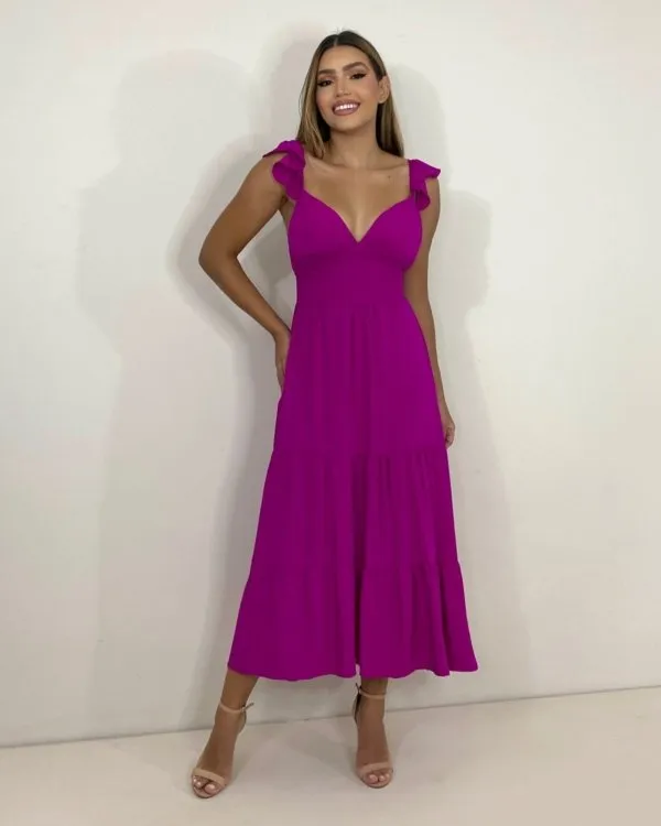 Vestido Maitê - Fúcsia