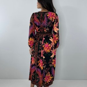 Vestido Clara - Floral Fundo Preto - Image 5