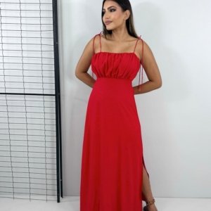 Vestido Drica Longo - Vermelho - Image 3