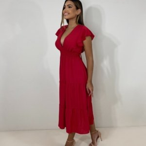 Vestido Laís Midi - Vermelho - Image 3