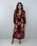 Vestido Clara – Floral Fundo Preto