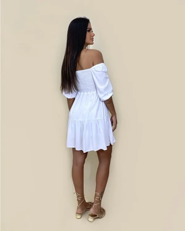Vestido Juliana Curto - Branco
