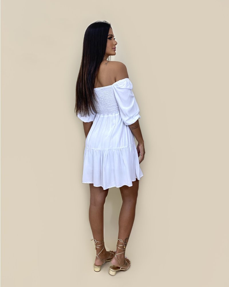 Vestido Juliana Curto - Branco - Image 3