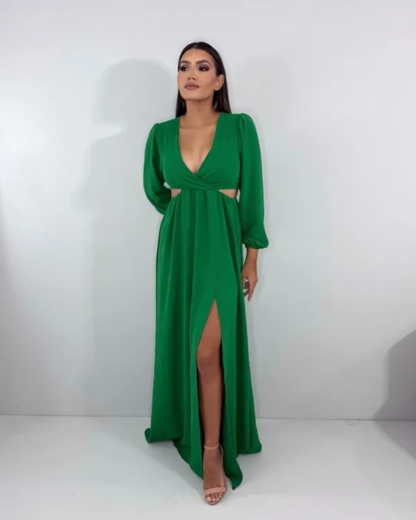 Vestido Magda - Verde Bandeira