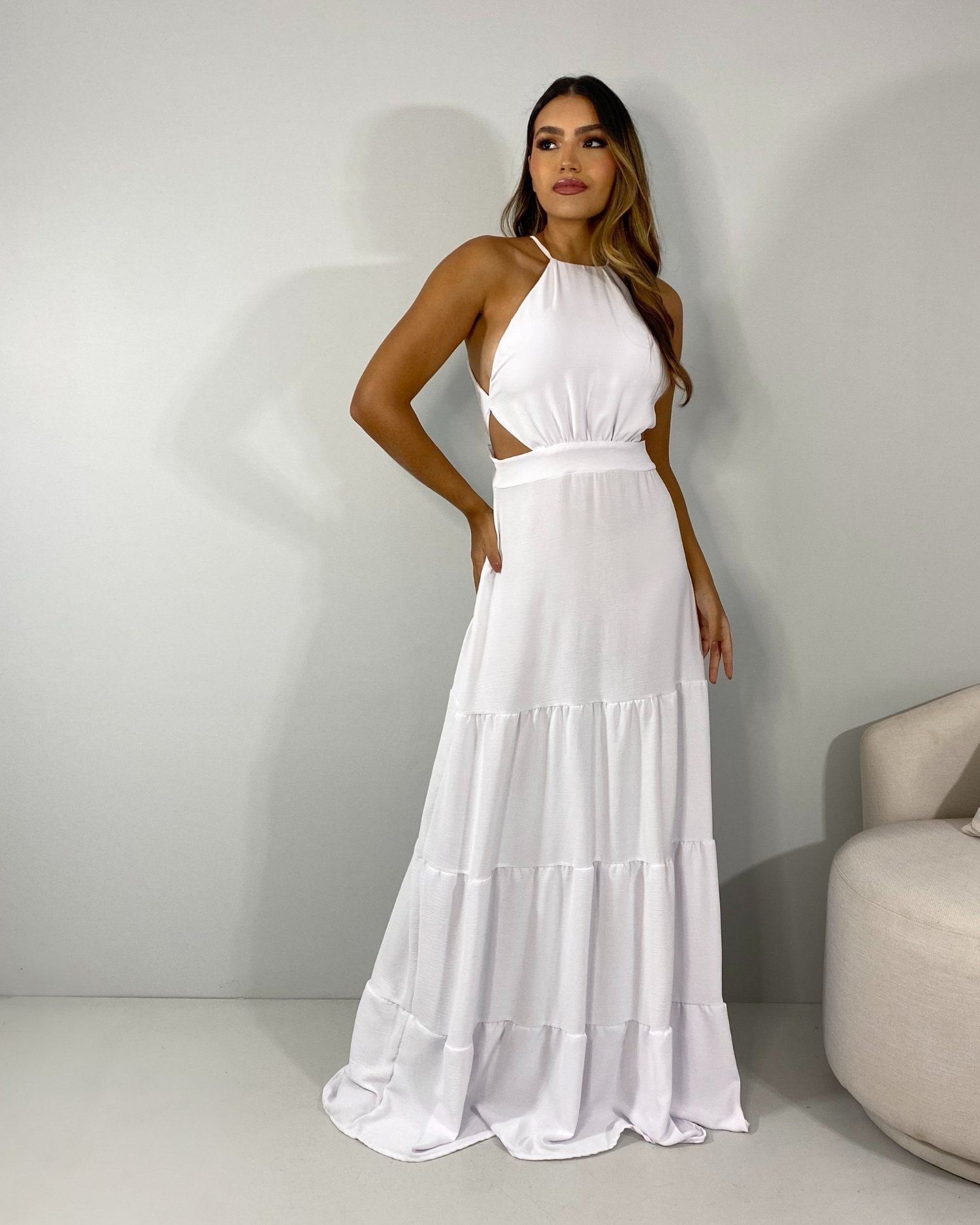 Vestido Estefane Longo - Branco - Image 1