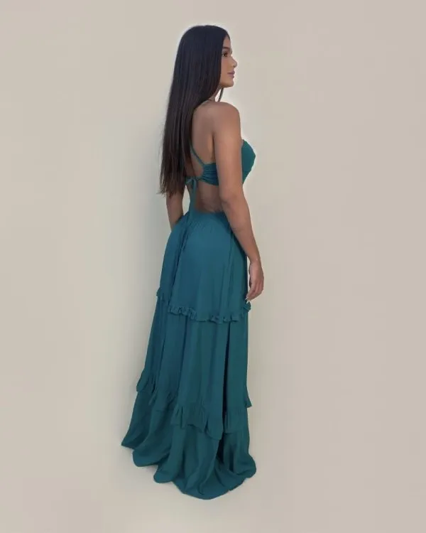 Vestido Michelle - Verde Amazônia