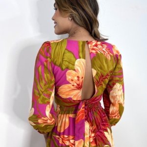 Vestido Mirela - Floral Fundo Pink - Image 5