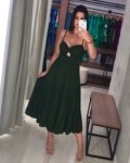 Vestido Jéssica Midi – Verde Militar