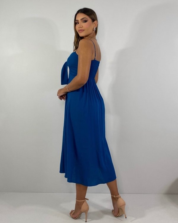 Vestido Karita - Azul Petróleo