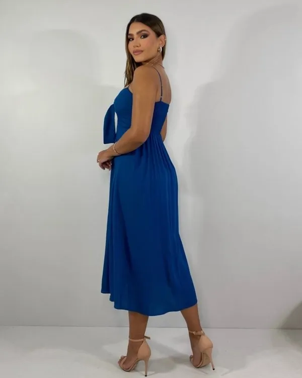 Vestido Karita - Azul Petróleo