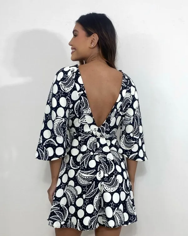 Vestido Aimê - Estampa Banana