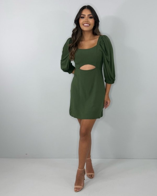 Vestido Yuna - Verde Militar
