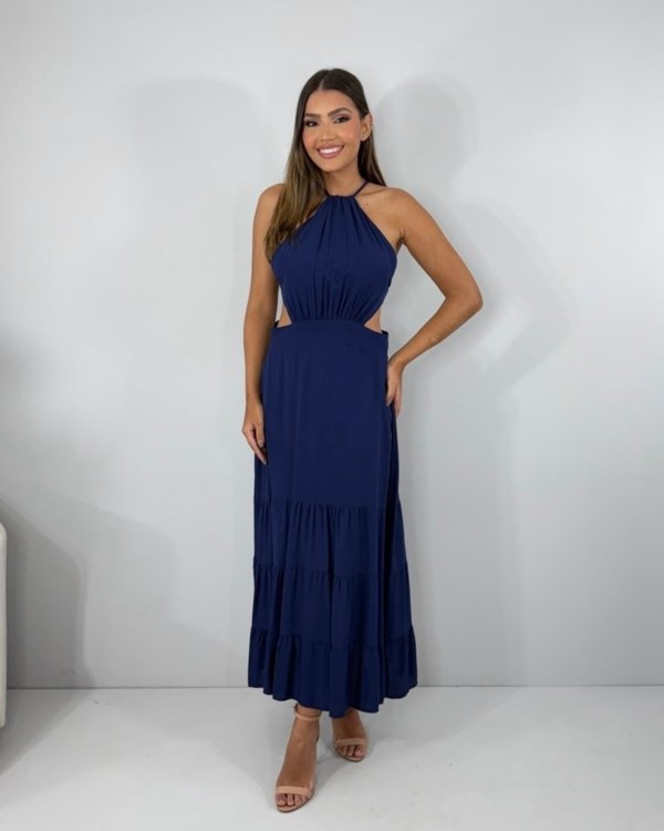Vestido Estefane - Azul Marinho