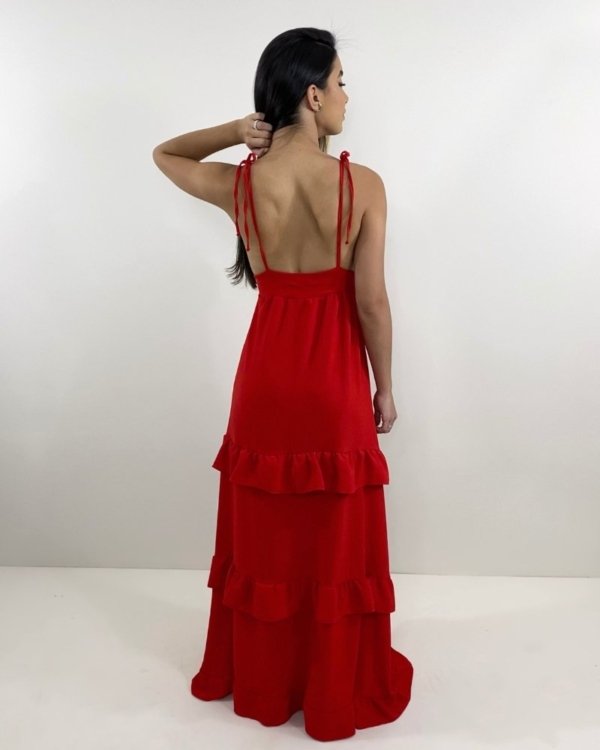 Vestido Elsa - Vermelho