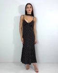 Vestido Carmem – Poá Fundo Preto