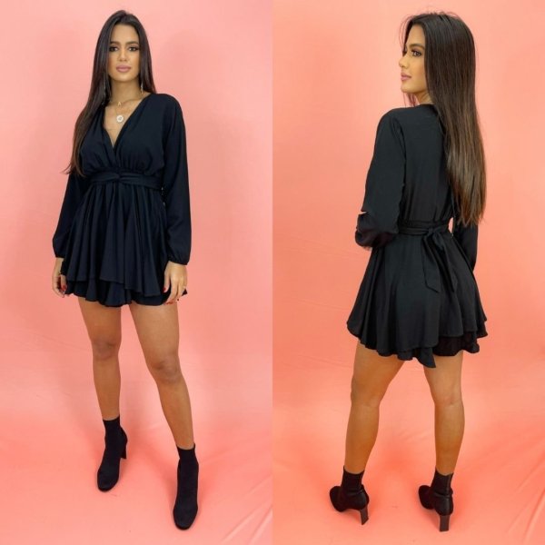 Macaquinho Raiany - Preto