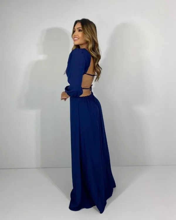 Vestido Giza - Azul Marinho