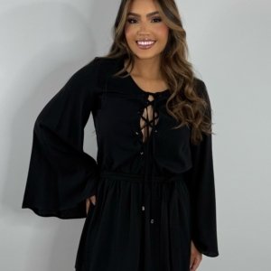 Vestido Glória - Preto - Image 1
