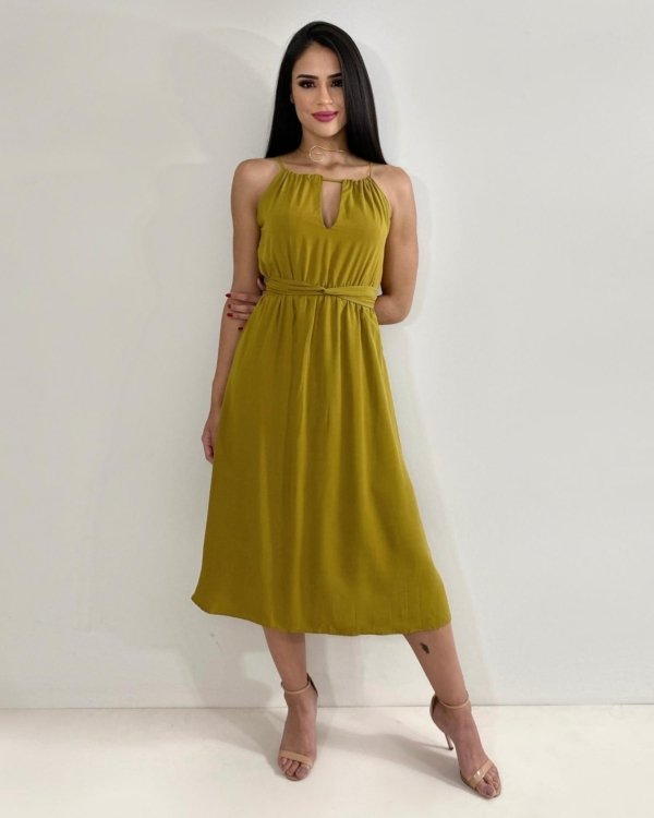 Vestido Isadora - Amarelo Queimado