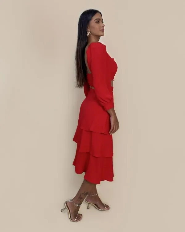 Cropped Olga em Duna - Vermelho
