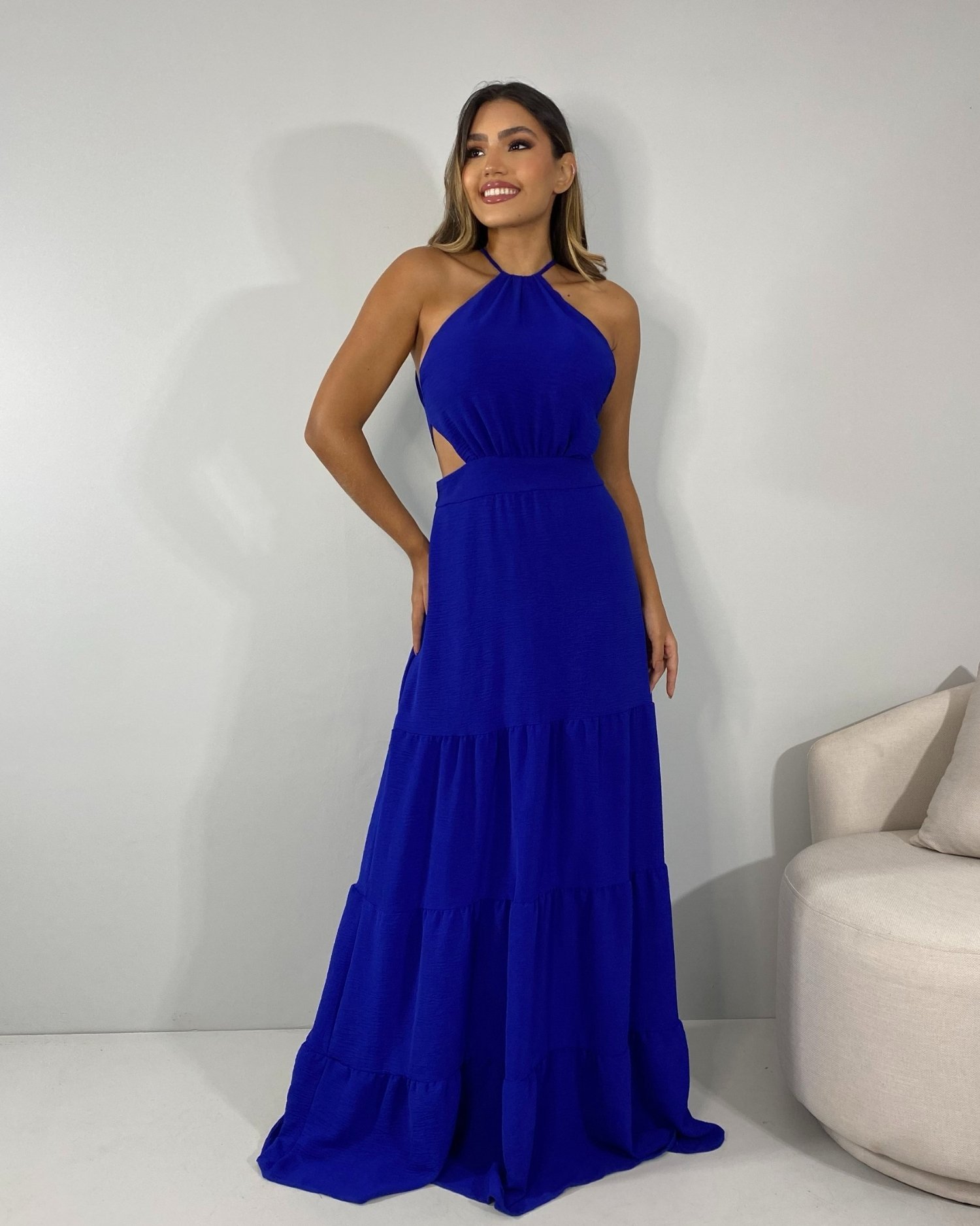 Vestido Estefane Longo - Azul Royal - Image 5